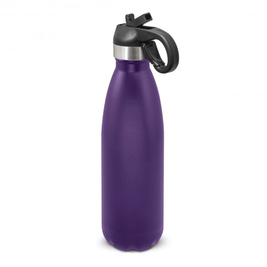 Flip Lid Powder Coated Vacuum Bottles purple